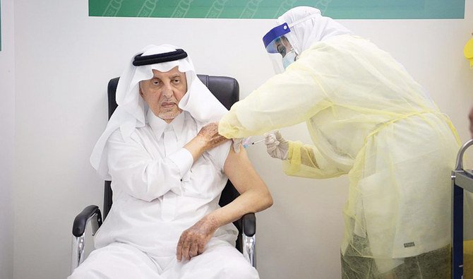 มกุฎราชกุมารซาอุฯ โชว์พราวด์ นำฉีดวัคซีนโควิด-19