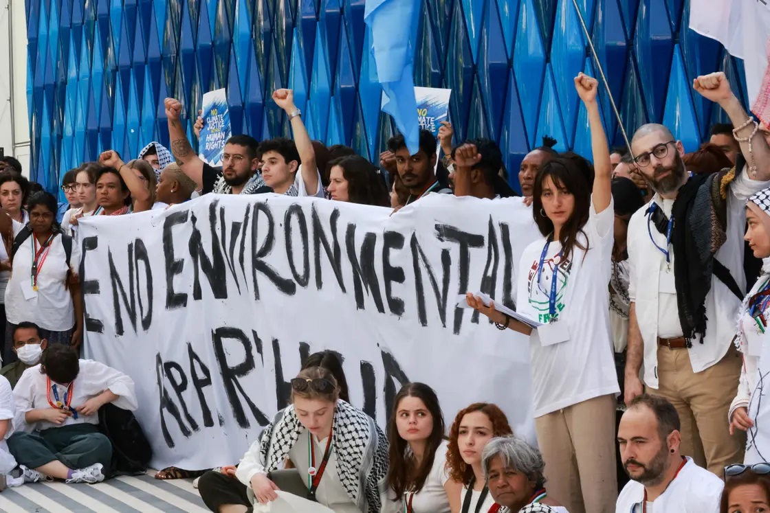 งาน COP28 เปิดประท้วงอย่างสันติ หยุดยิงในกาซา