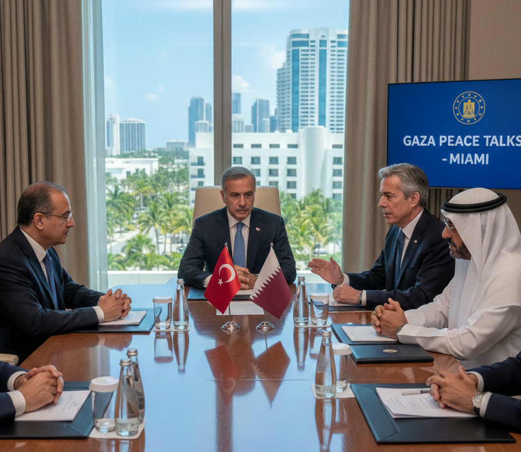 เหตุใดการเจรจาฉนวนกาซาครั้งนี้ที่ไมอามี จึงมีรัฐมนตรีต่างประเทศตุรเคียร่วมโต๊ะด้วย?