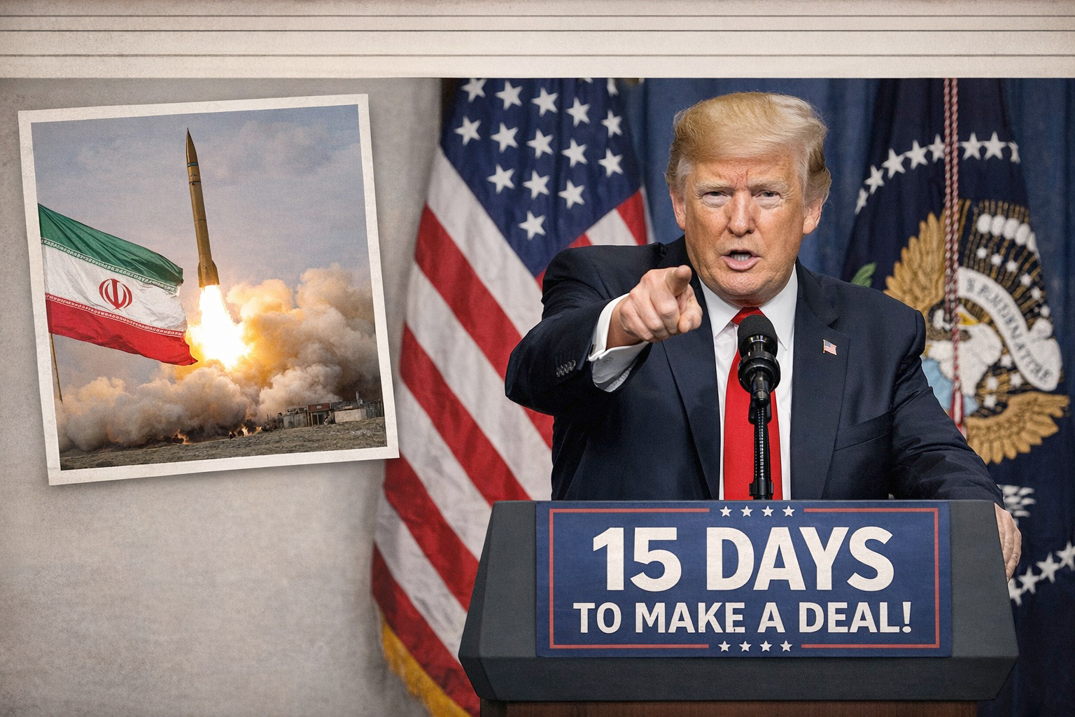 ทรัมป์ขีดเส้นตาย 15 วันให้อิหร่าน! ทำข้อตกลง หรือสหรัฐฯ อาจ “ลงมือ”