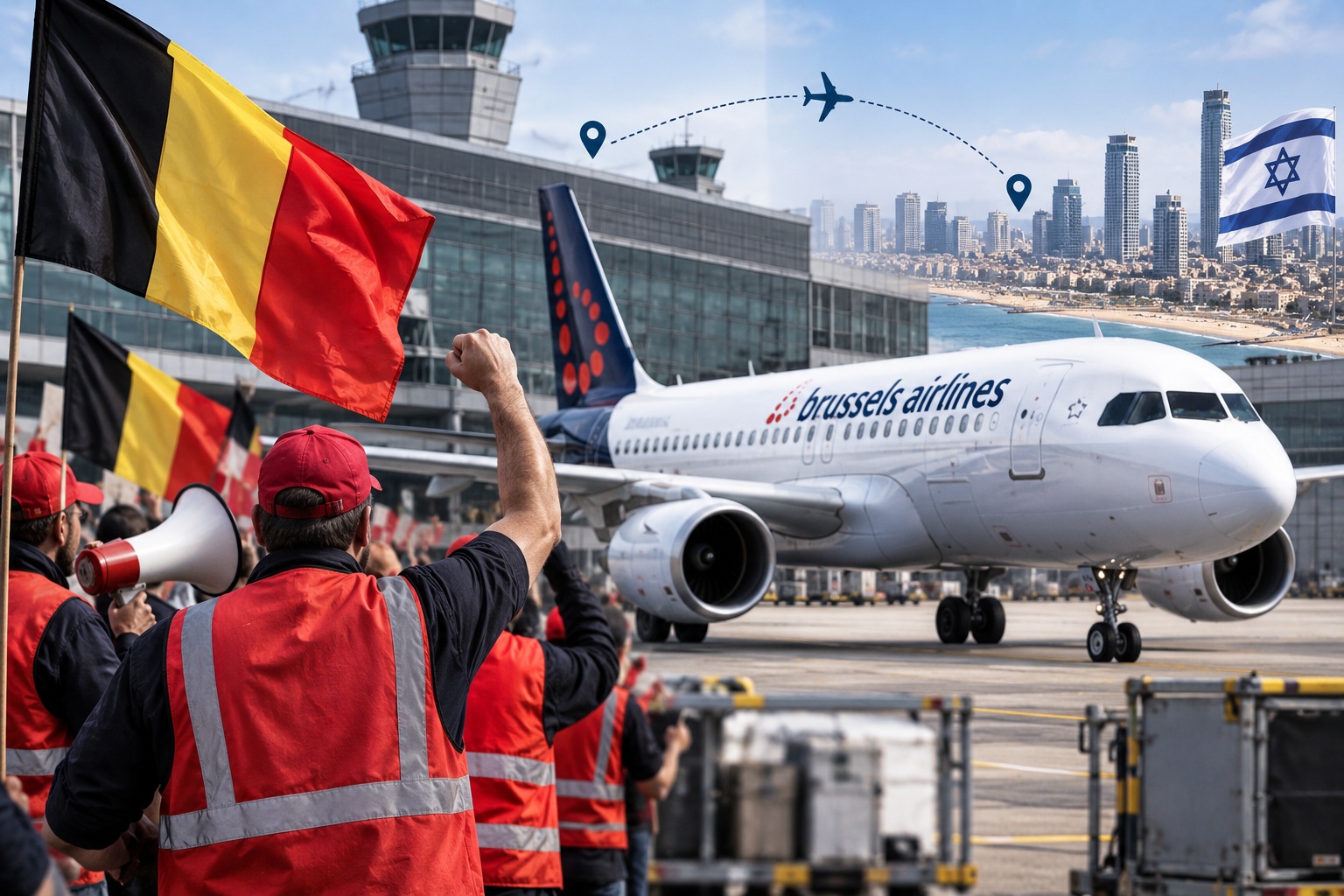 ส่อวุ่น! สหภาพแรงงานเบลเยียมขู่หยุดงาน ค้าน Brussels Airlines บินสู่เทลอาวีฟ