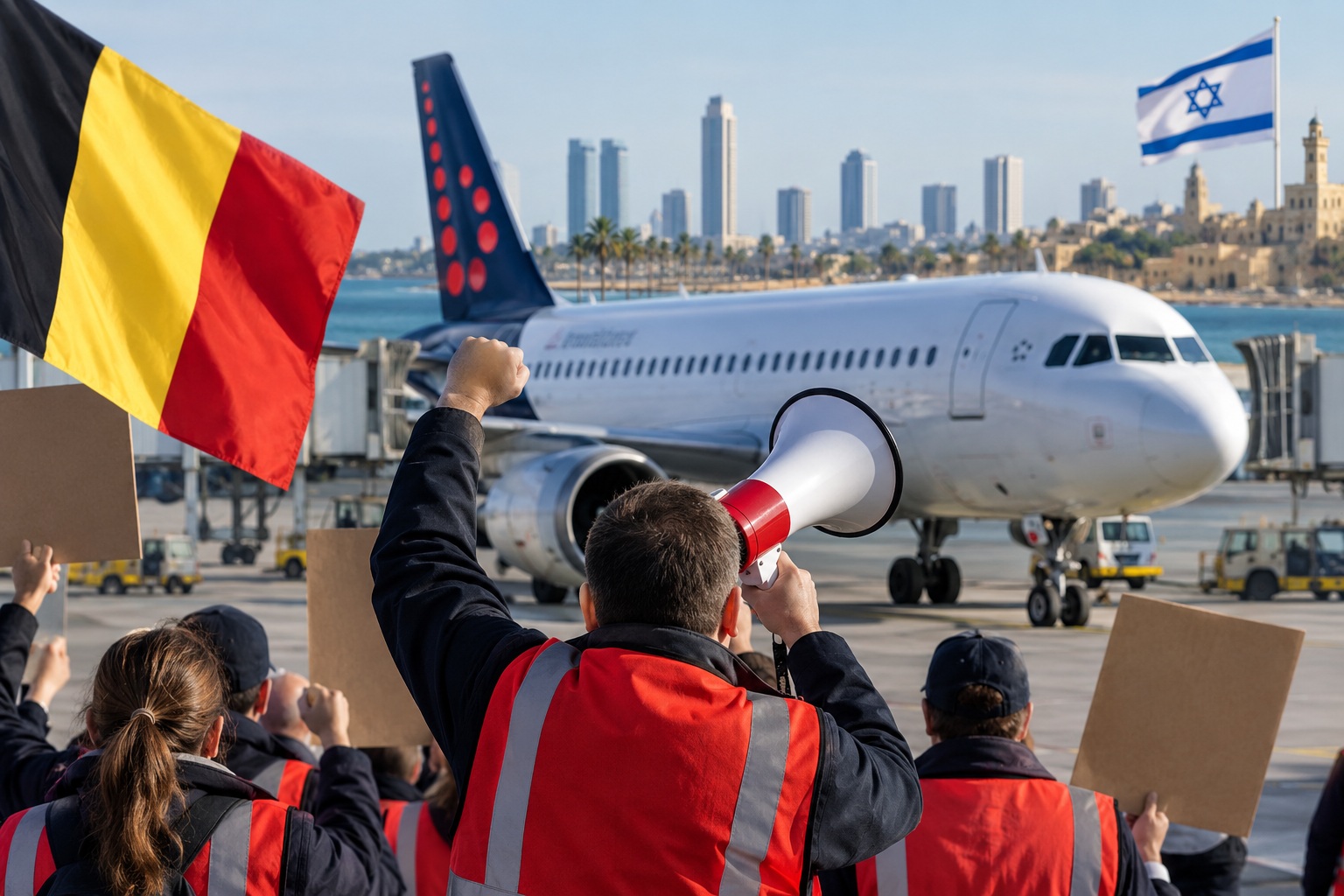 ส่อวุ่น! สหภาพแรงงานเบลเยียมขู่หยุดงาน ค้าน Brussels Airlines บินสู่เทลอาวีฟ