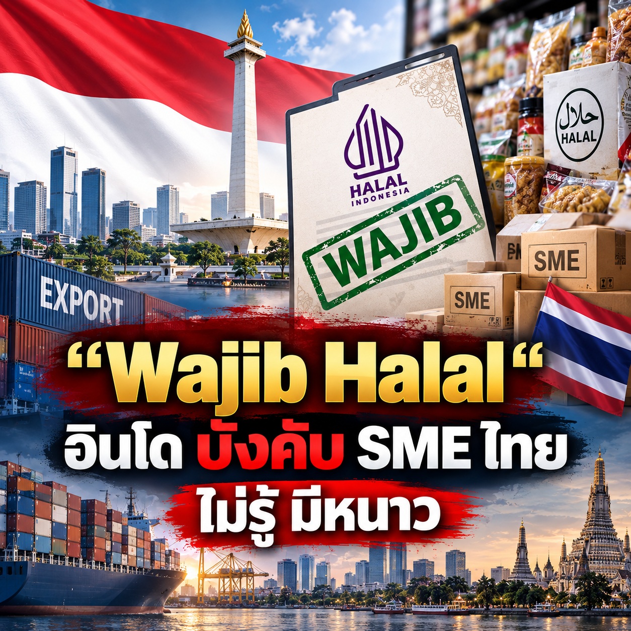 อินโดนีเซียประกาศ “Wajib Halal” บังคับสินค้าต้องมีฮาลาล เริ่ม 18 ต.ค. 2026